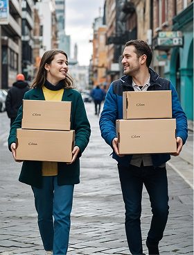 Professional moving team